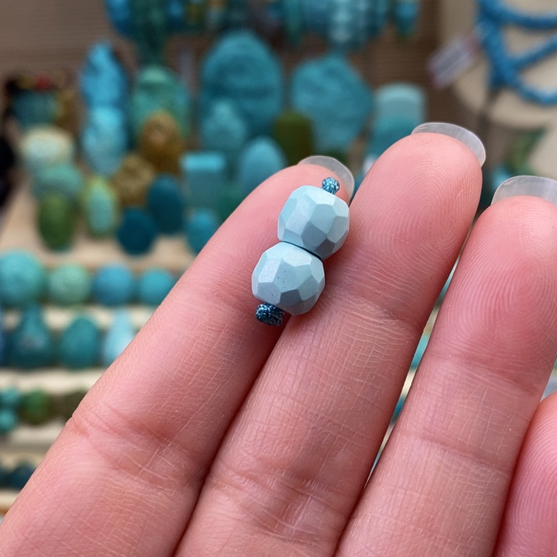 绿松石珠宝奇石未镶嵌8mm