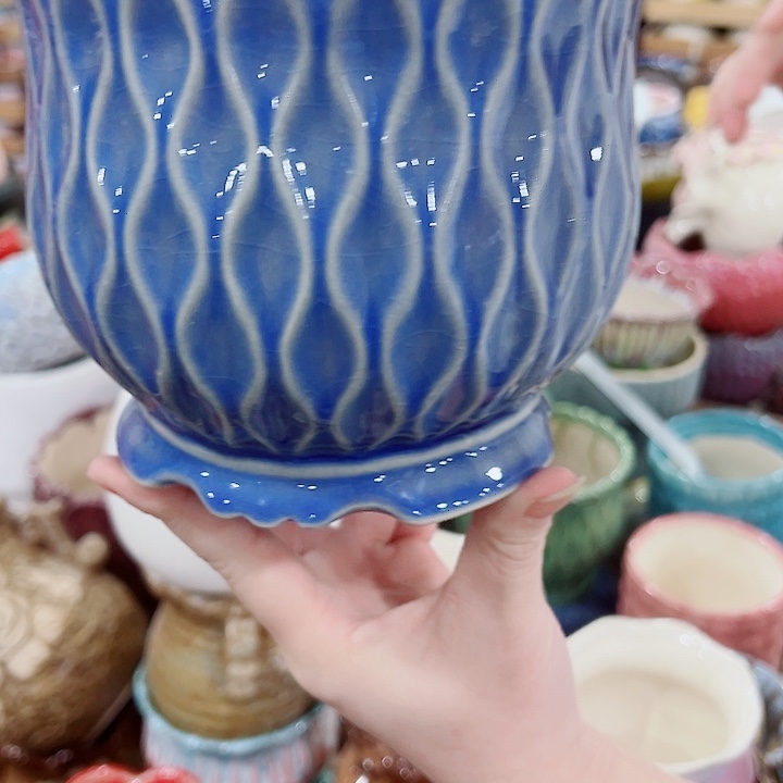 有孔，凑单福利满10元发货陶瓷多肉花盆！