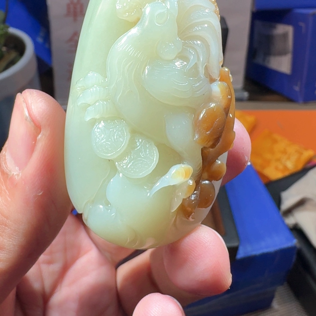 和田玉（糖玉）未镶嵌车挂