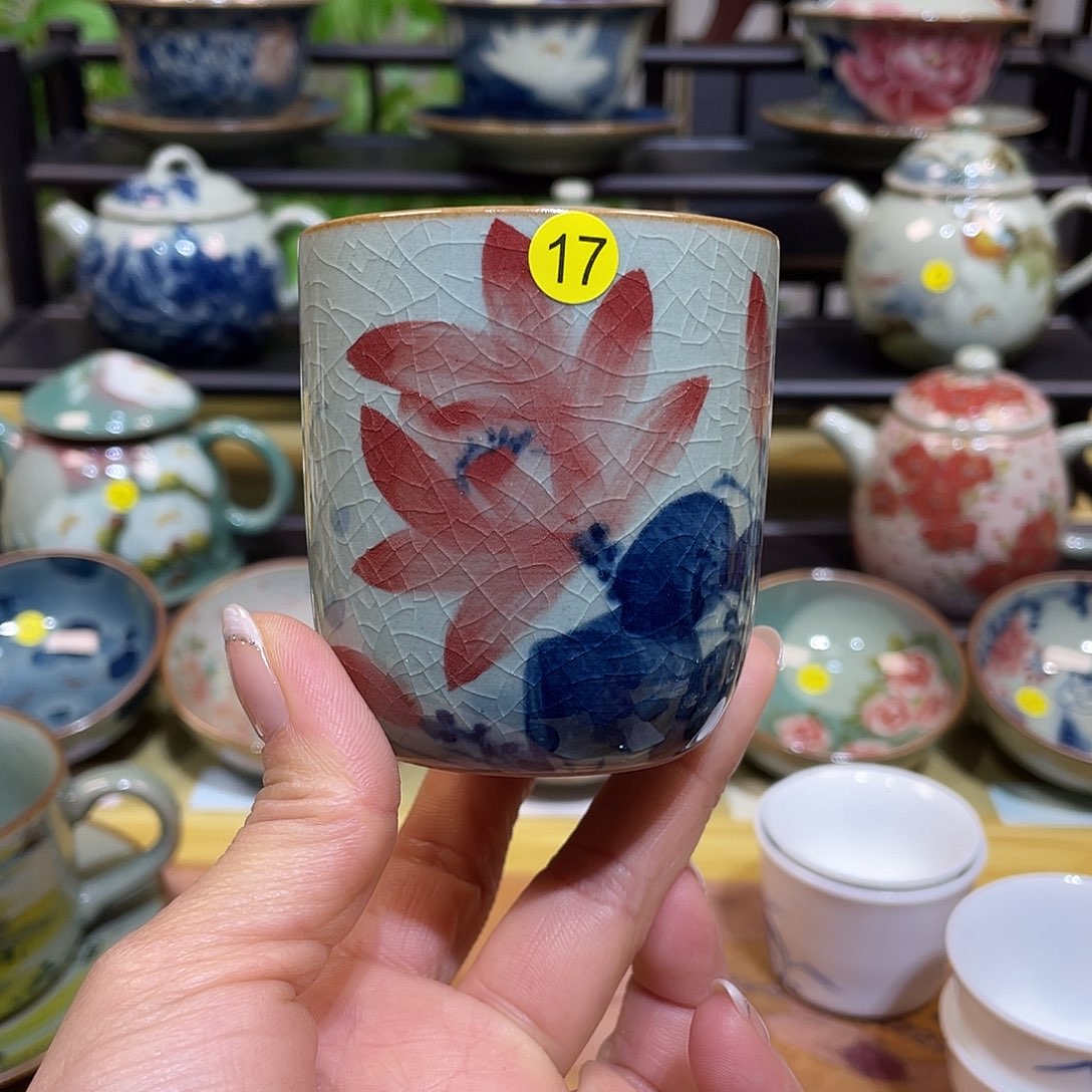 摆件景德镇陶瓷手绘茶具