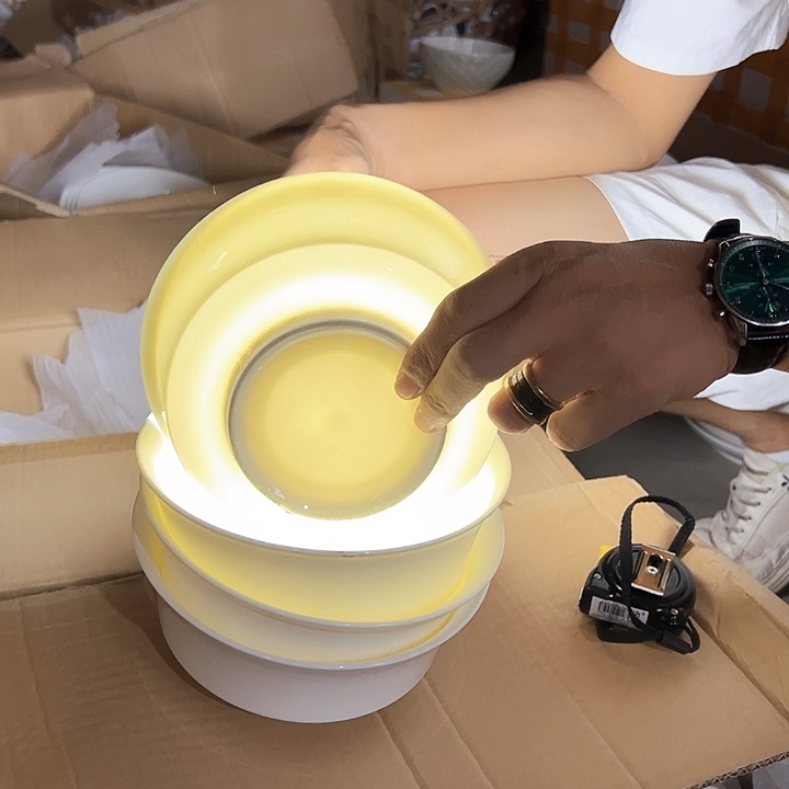 微瑕不退不换不补发 7英寸骨瓷汤碗4只