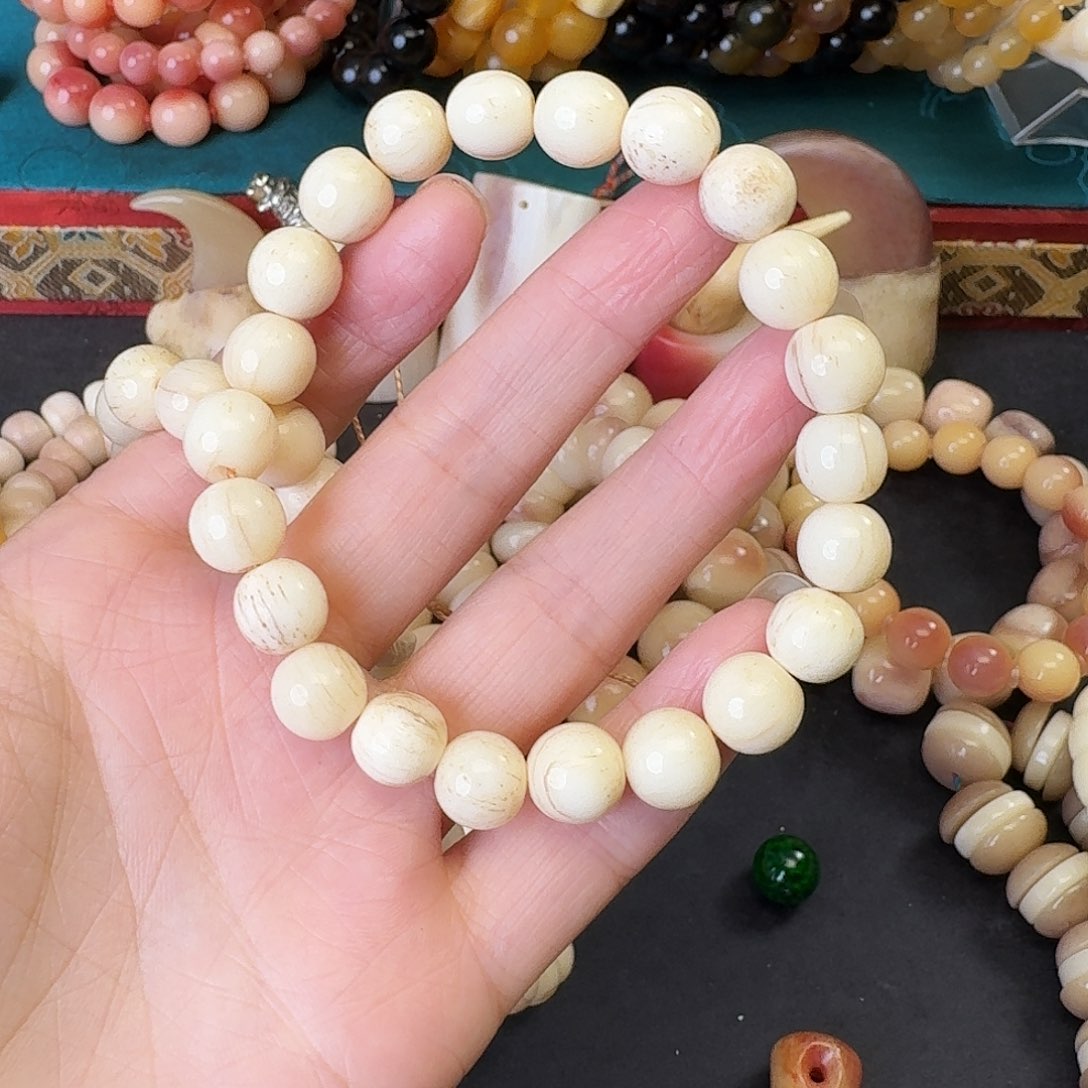 手串/手链牛骨R****e牛骨10尺寸圆珠单圈