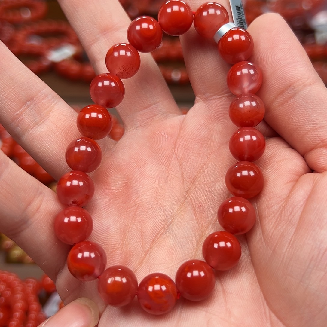 南红玛瑙未镶嵌手链