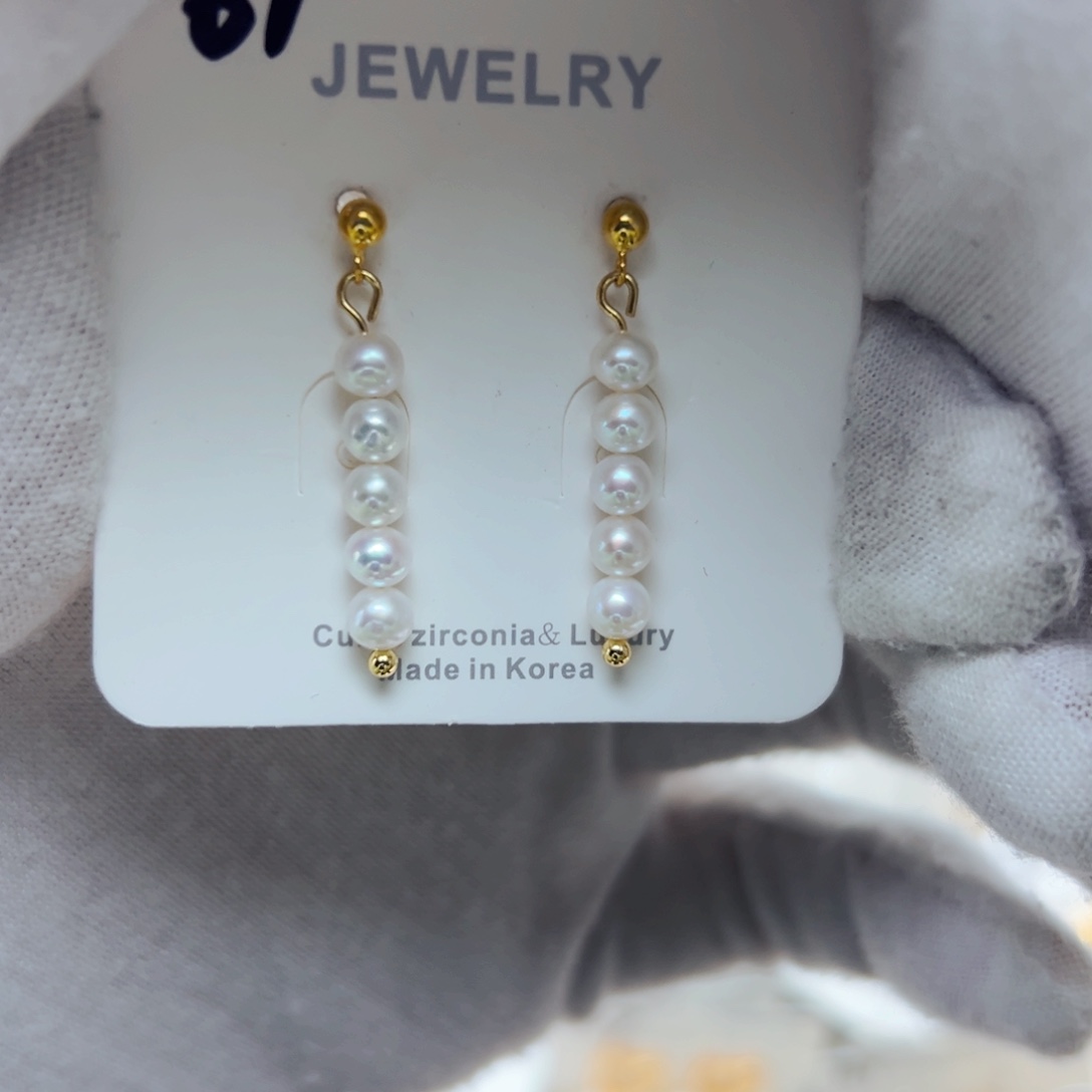 淡水珍珠耳钉合金
