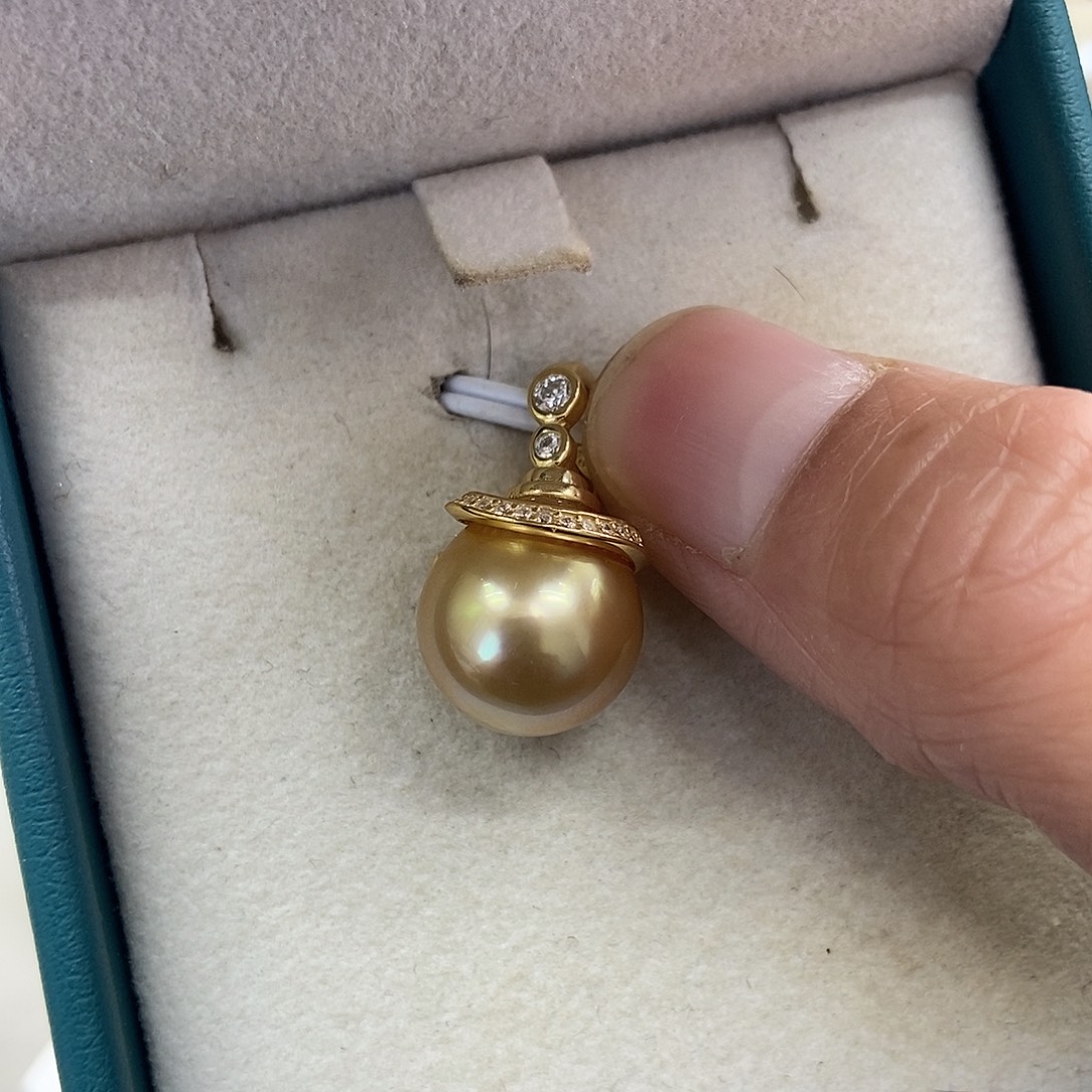 吊坠(不含链)银S925镶嵌海水珍珠