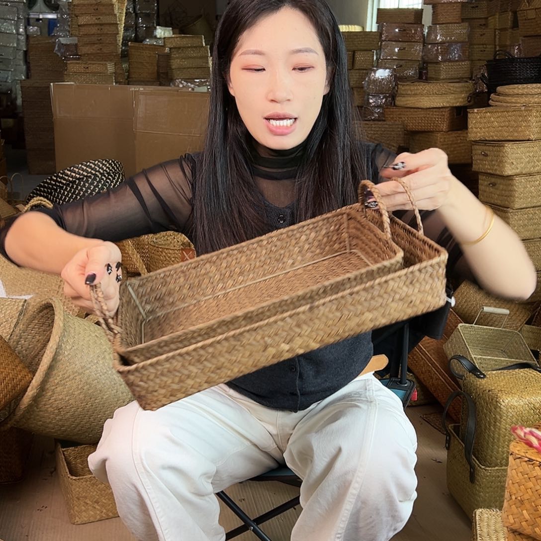 草编草编包/草编收纳盒微瑕疵