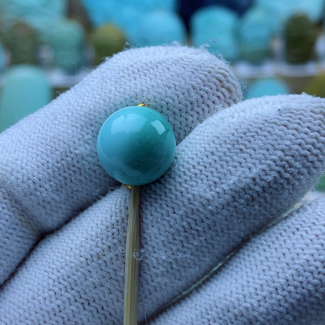 绿松石未镶嵌珠宝奇石12+mm