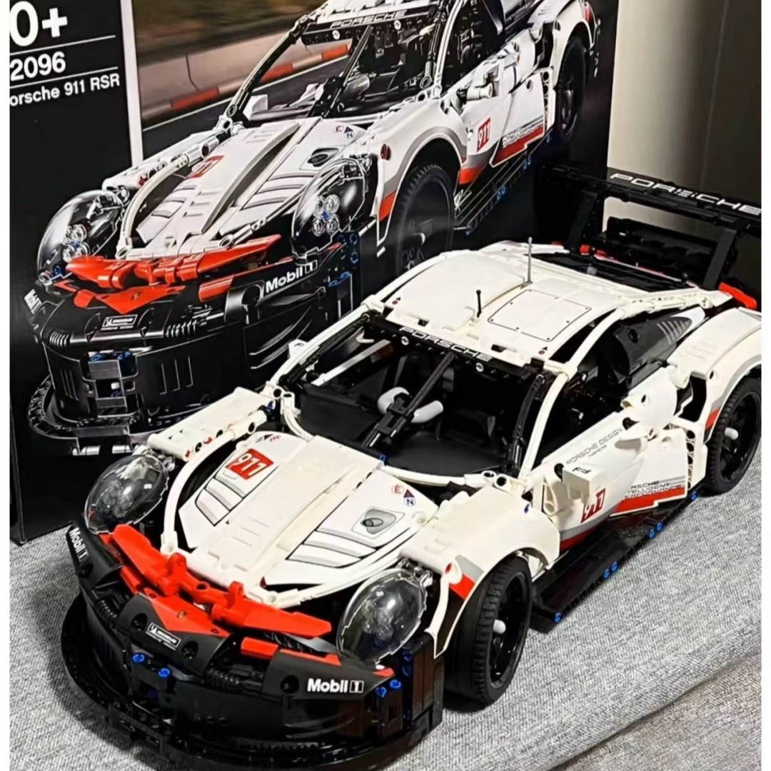 保时捷911赛车模型拼装积木跑车益智成人高难度玩具高男女孩礼物