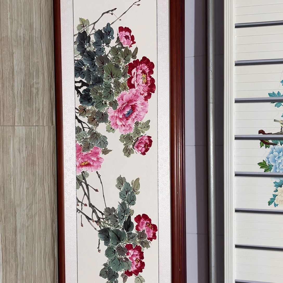 国画书画作品带框.163×48