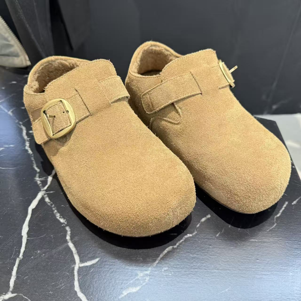 休闲鞋-K339-1时尚百搭加绒一脚蹬勃肯鞋