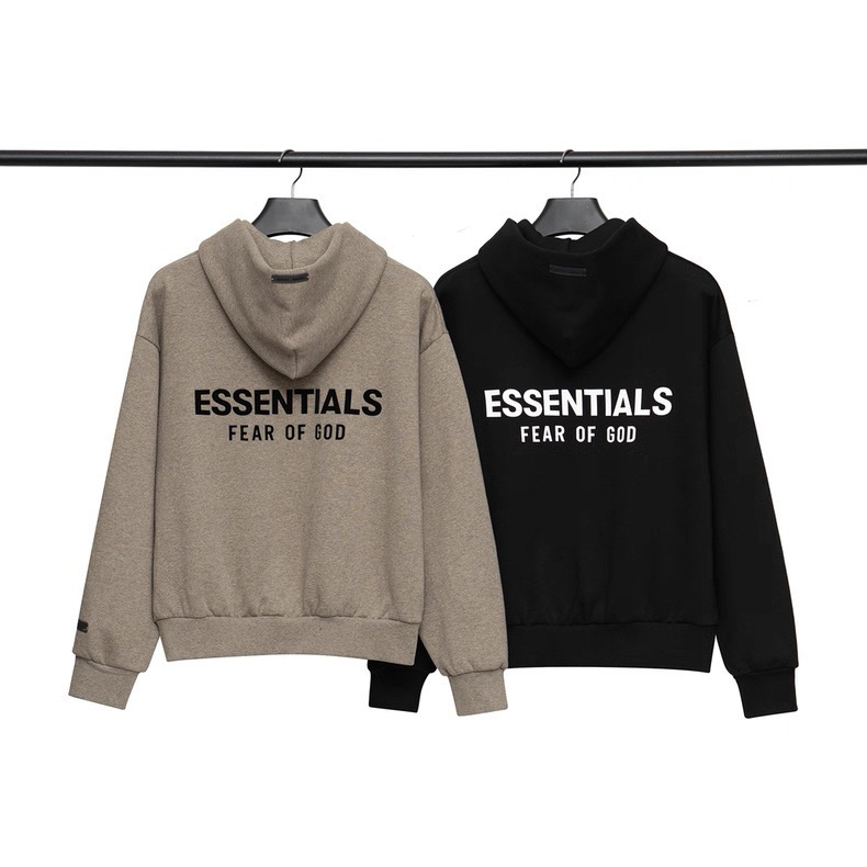 FOG ESSENTIALS秋冬2025款潮牌美式加绒宽松拉链卫衣男后背LOGO