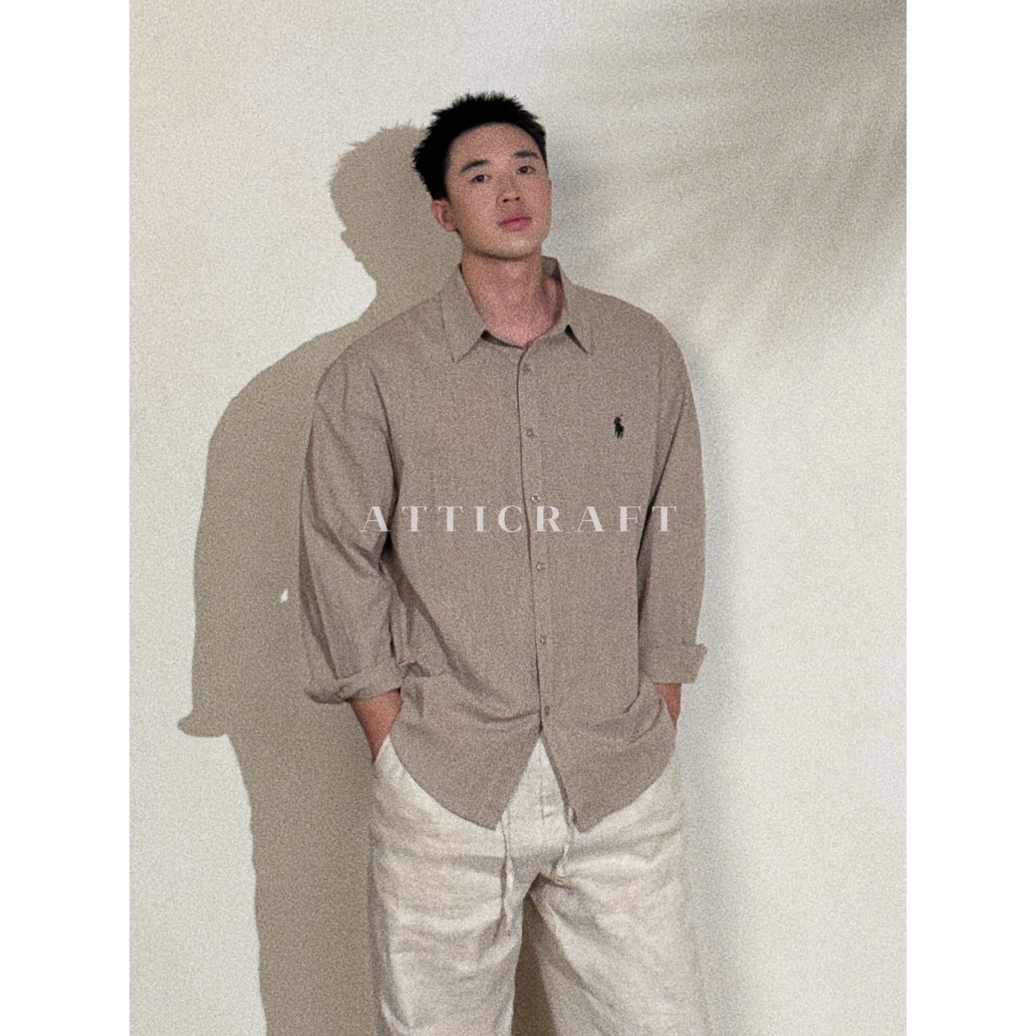 AttiCraft【100水洗棉衬衫】早秋宽松休闲百搭上衣男25