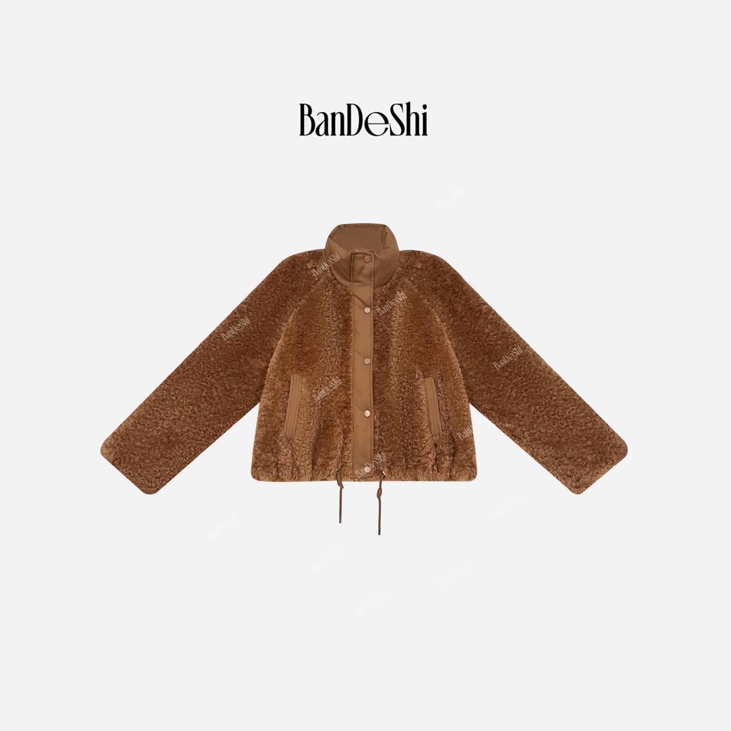 【C4505】班德施-冬款时尚拼接毛毛 外套女装SS