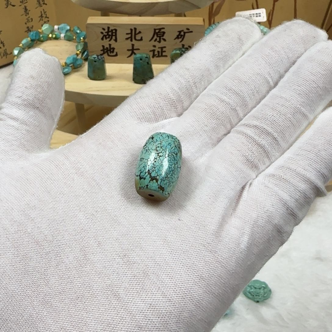 绿松石未镶嵌桶珠10