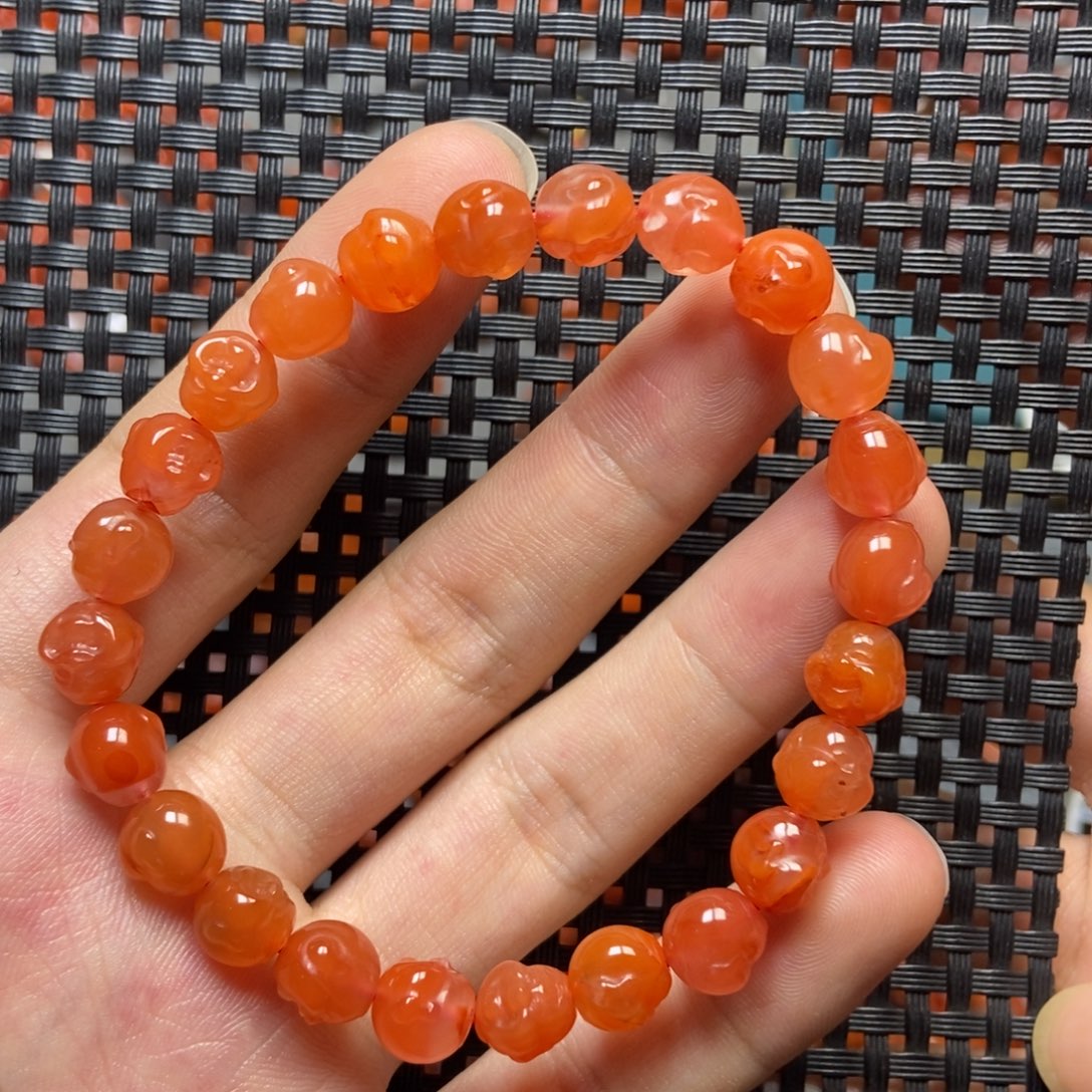 南红玛瑙未镶嵌手串8mm