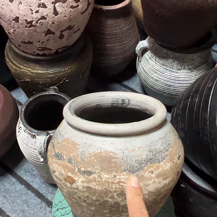 做旧盆默认打孔默认打孔高15口13