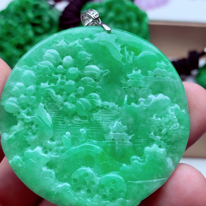 翡翠未镶嵌吊坠(不含链)