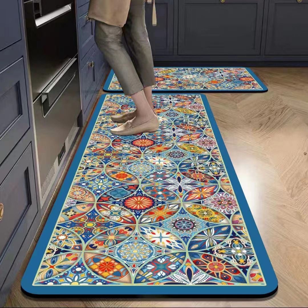 HY08-40×60+40×120厨房卫生间通用吸油吸水防滑硅藻泥地毯地垫