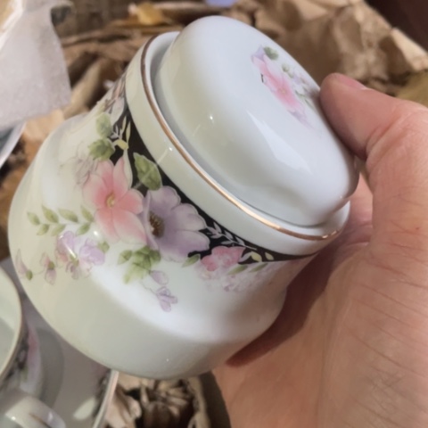 景德镇陶瓷红叶陶瓷炖盅1个