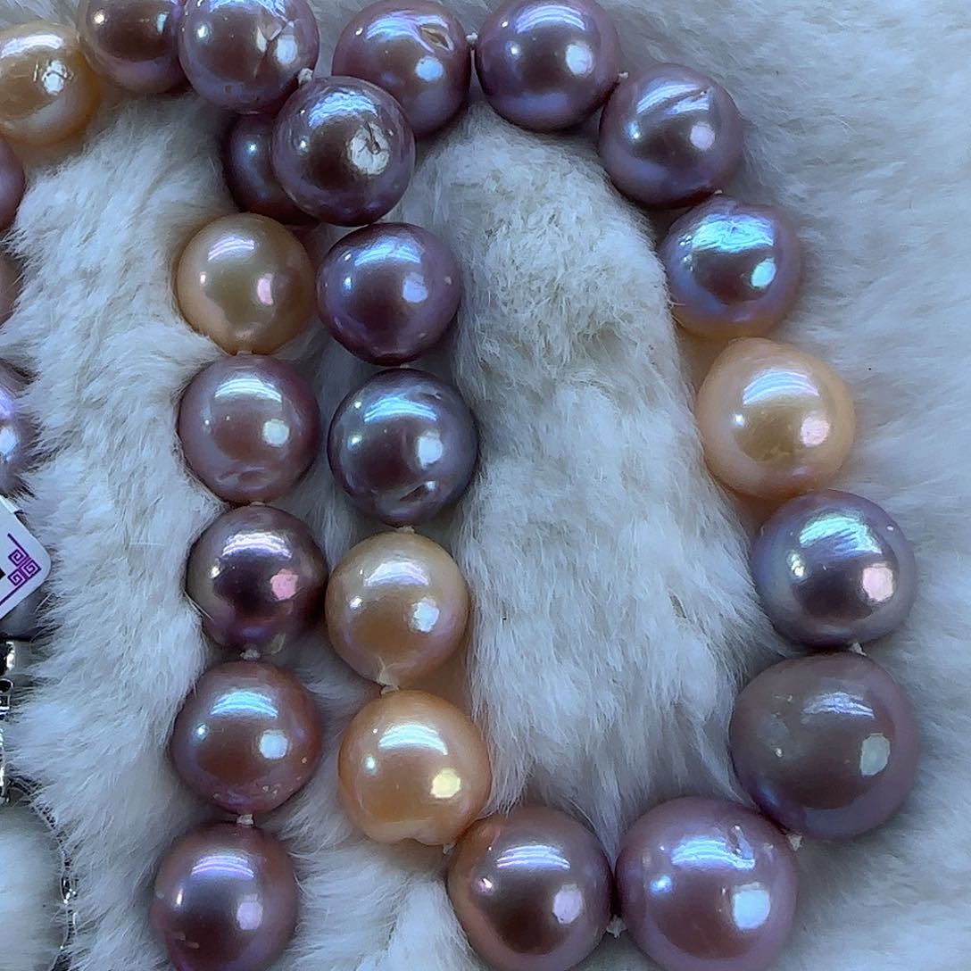 未镶嵌项链定制74 0淡水珍珠