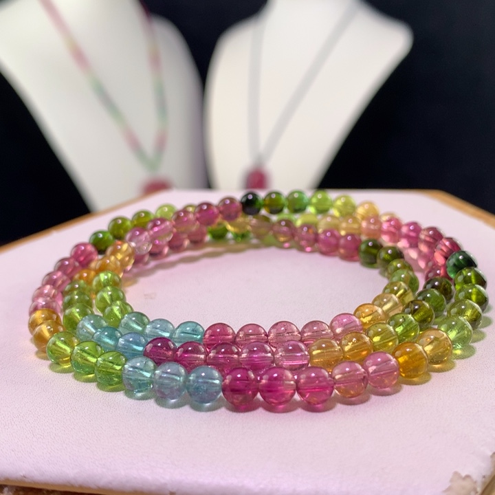 双色碧玺手链未镶嵌