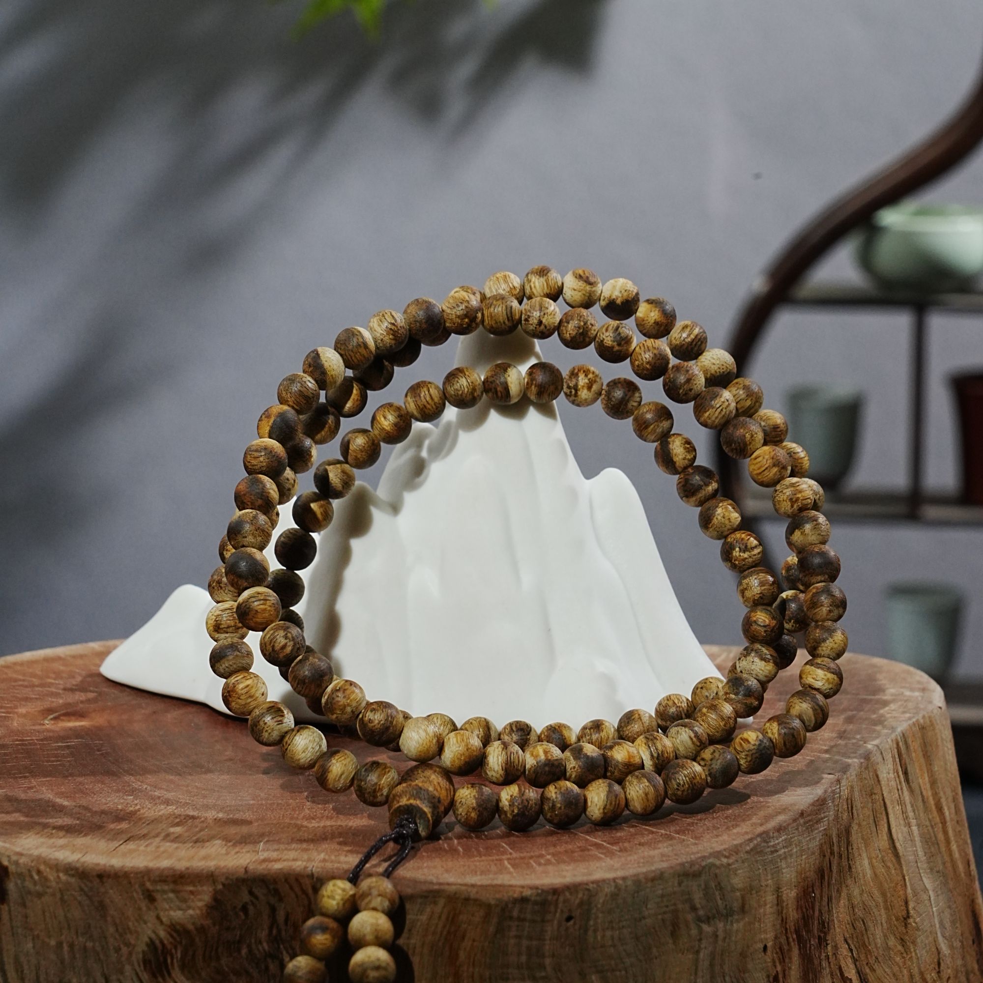 海南虎斑奇楠老料沉香念珠 0.6cm 11g 250807072 C