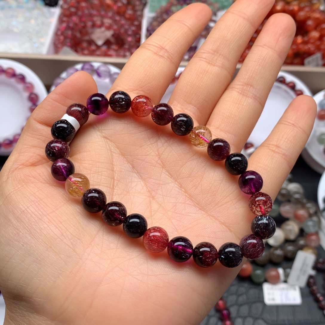 水晶手链未镶嵌糖果黑加仑B8