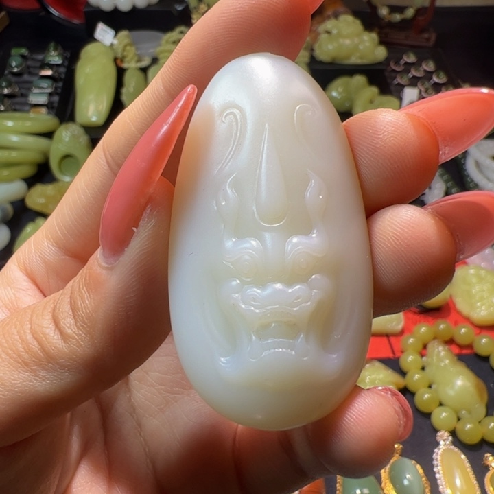 和田玉（白玉）颈饰未镶嵌米达