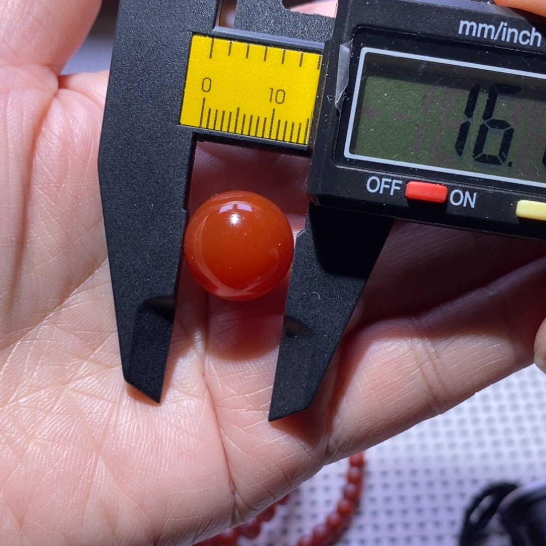 南红玛瑙未镶嵌单珠卡16