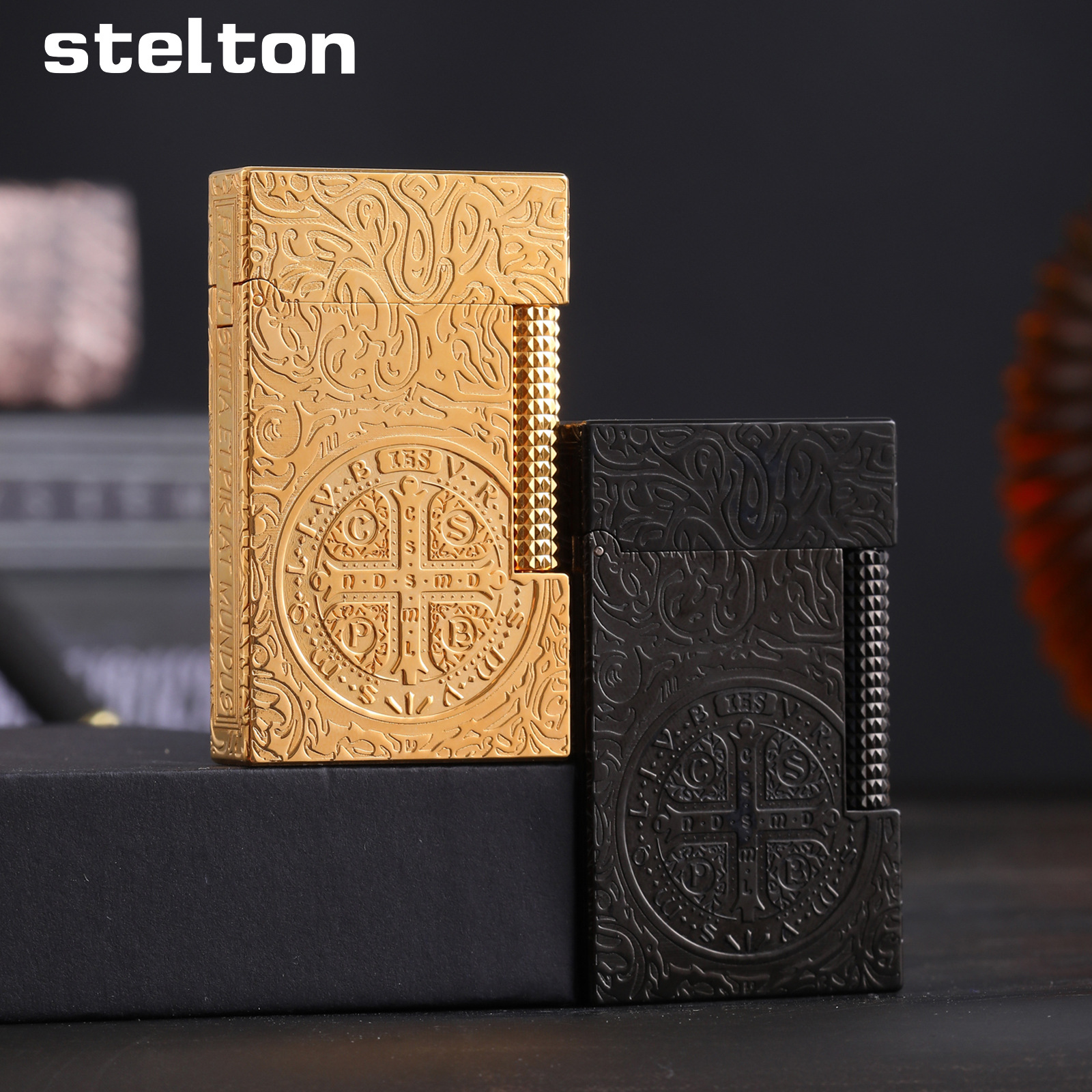 斯特腾康斯坦丁朗声打火机充气侧滑复古老式精雕康斯坦丁高端商务