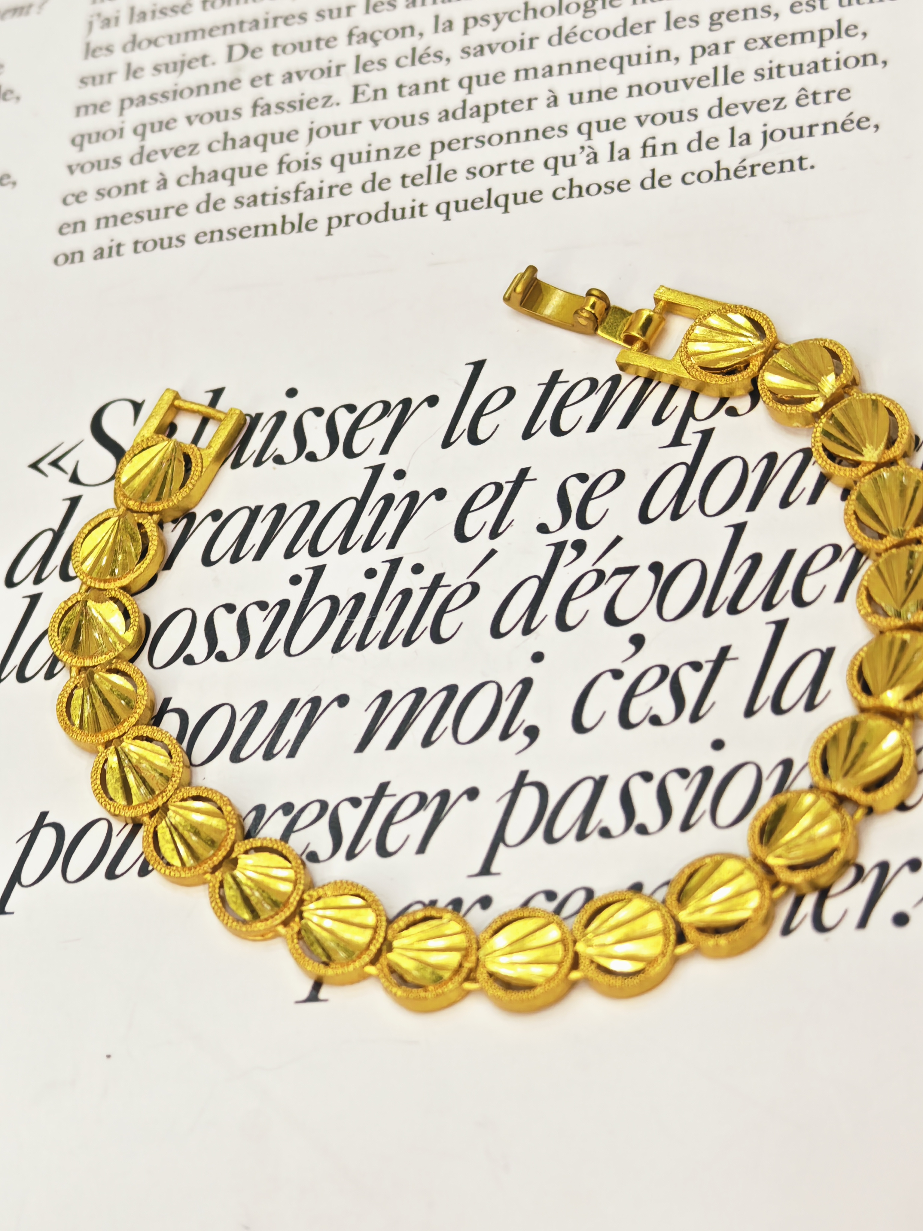 铜合金手链 2025新款 铜合金手链 sirekaltunpasun气质金色圈圈23