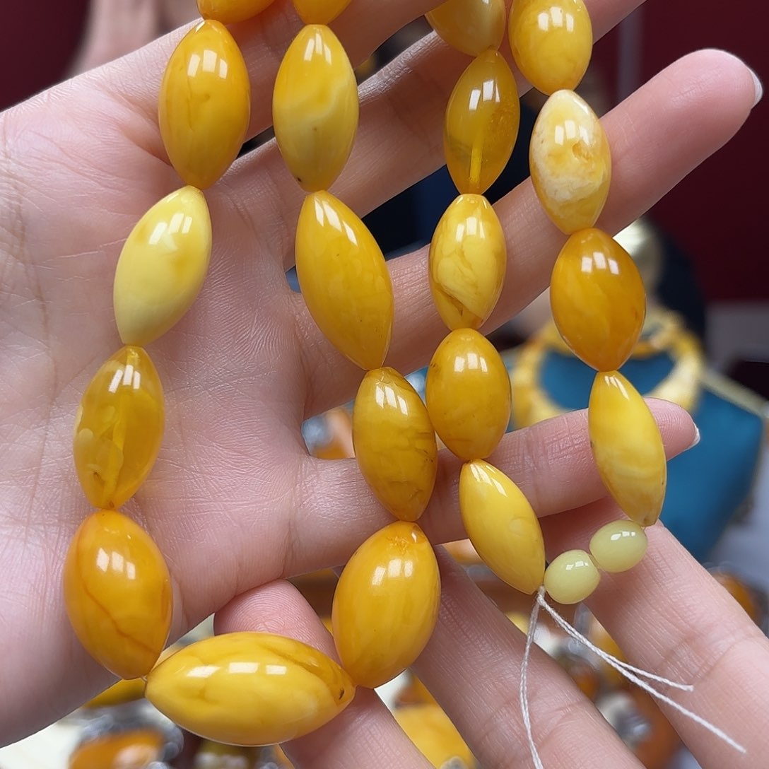 未镶嵌蜜蜡裸石35毛衣链