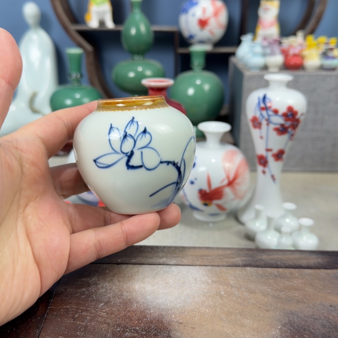 陶瓷手工小花器摆件