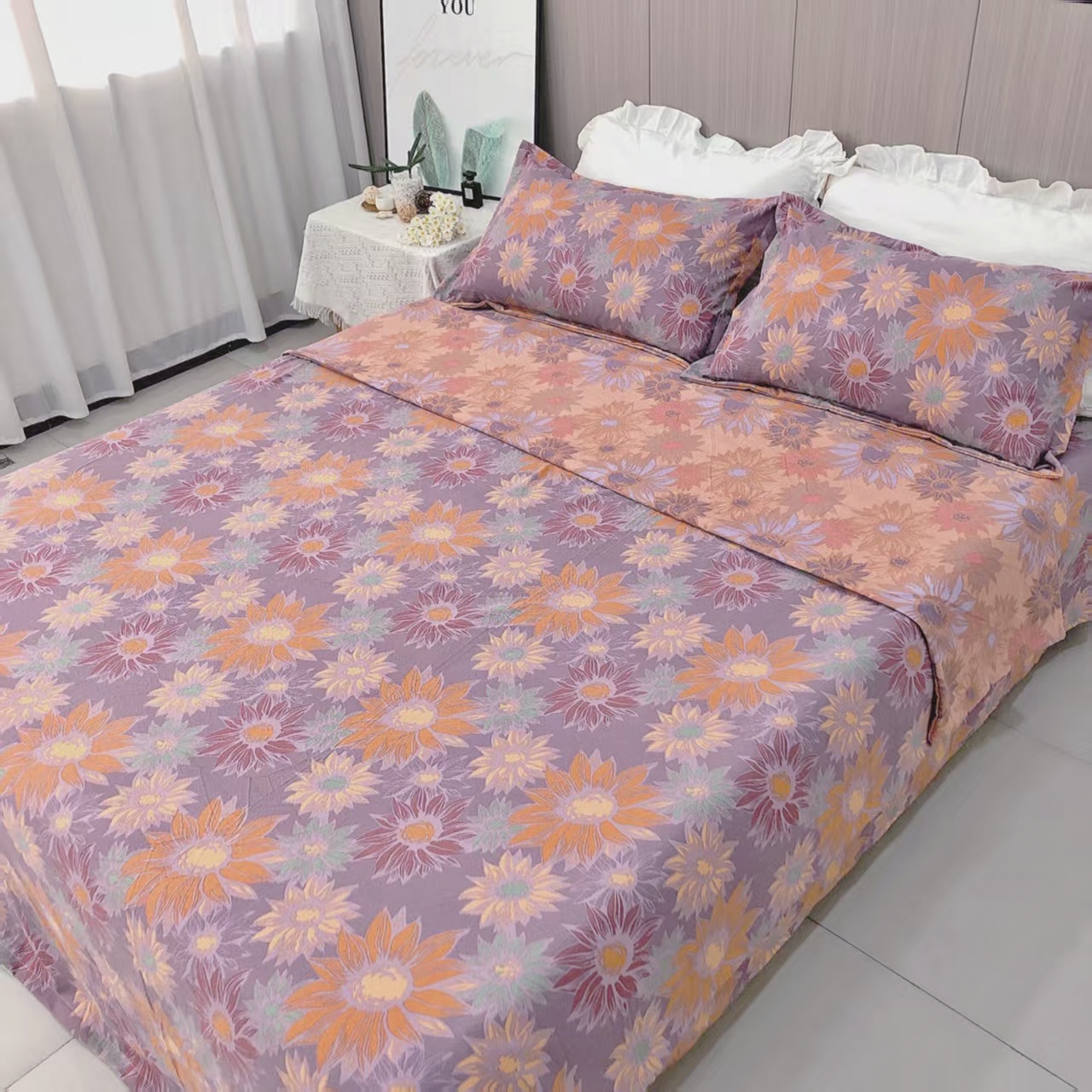 【双人被套】2×2.3米加密双股纱布 新款 有氧透气印花【锦绣】