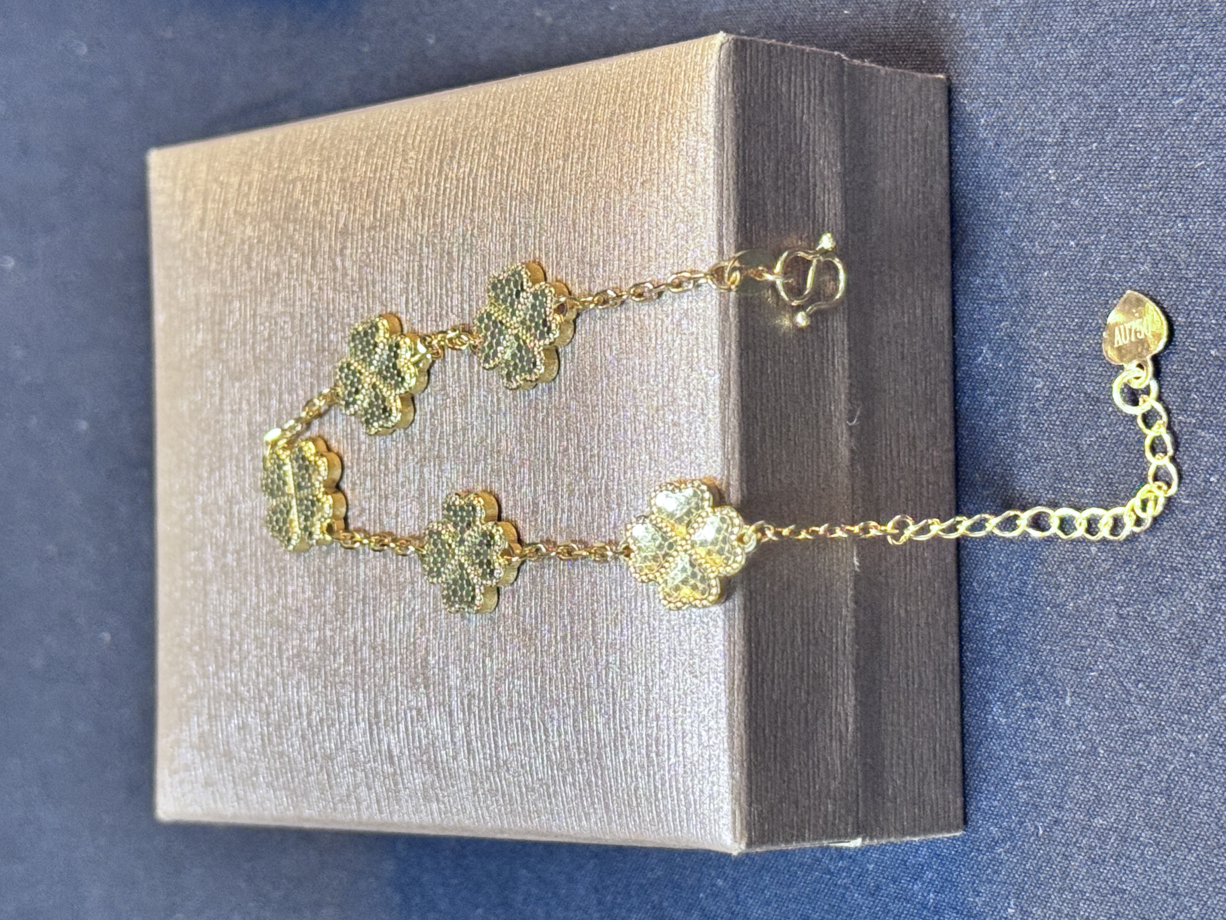 【夏总好物】爱心碎冰四叶草手链