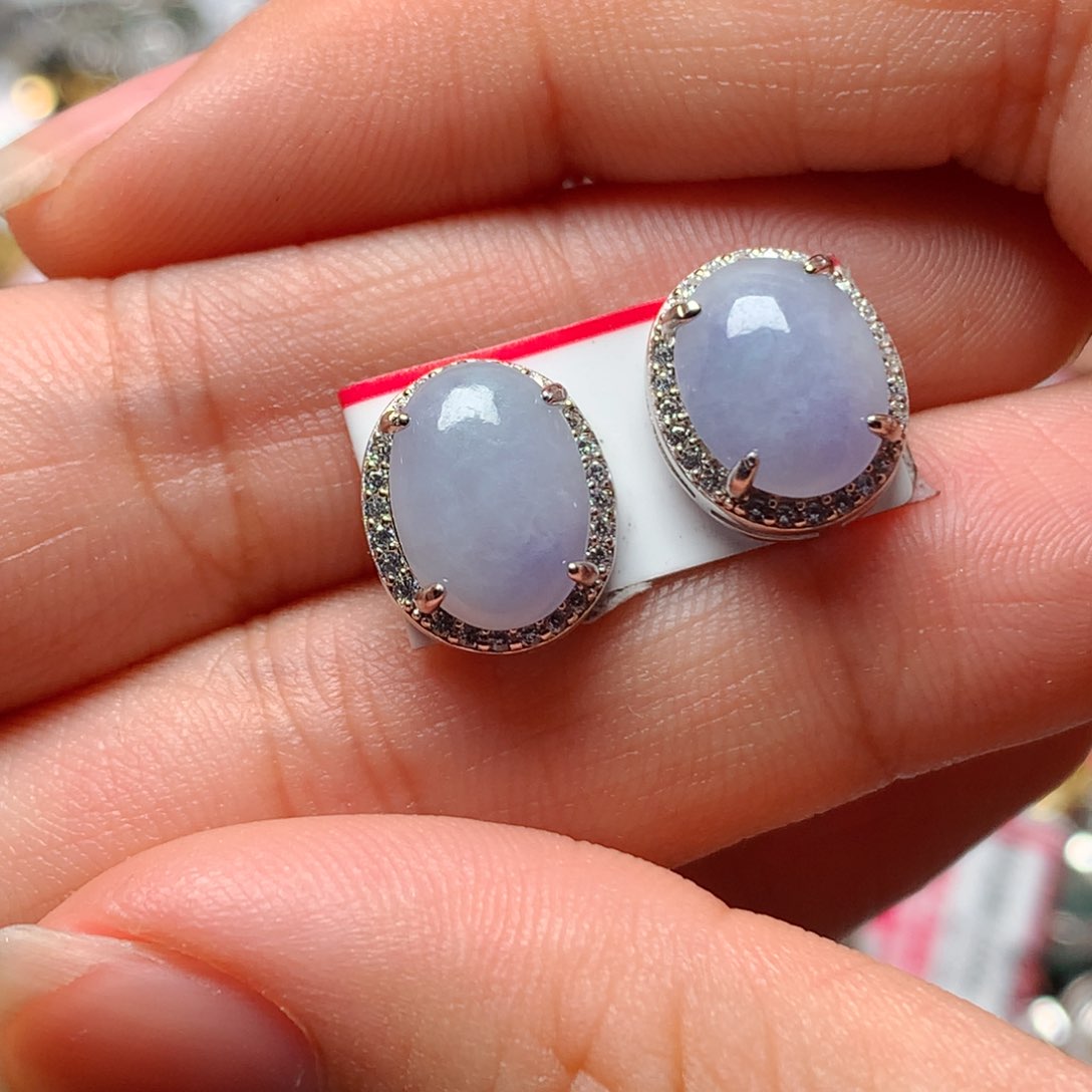 翡翠戒指银S925镶嵌天然翡翠吊坠