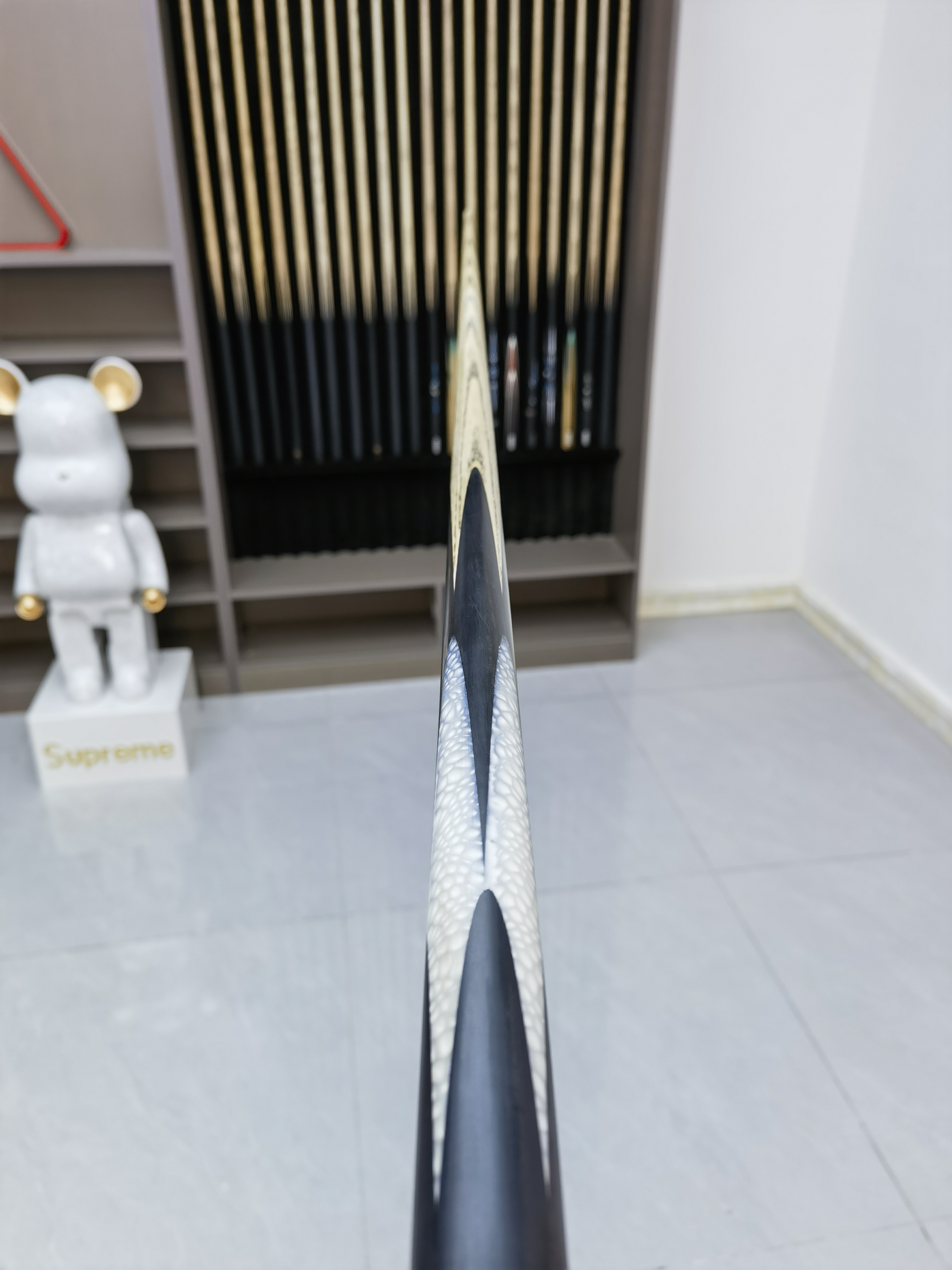 【白龙】北美白蜡木小头杆后把乌木手工杆斯诺克通杆黑八中式单支