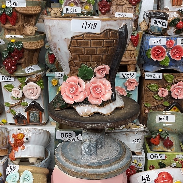 紫砂花盆粗陶材质多肉花盆