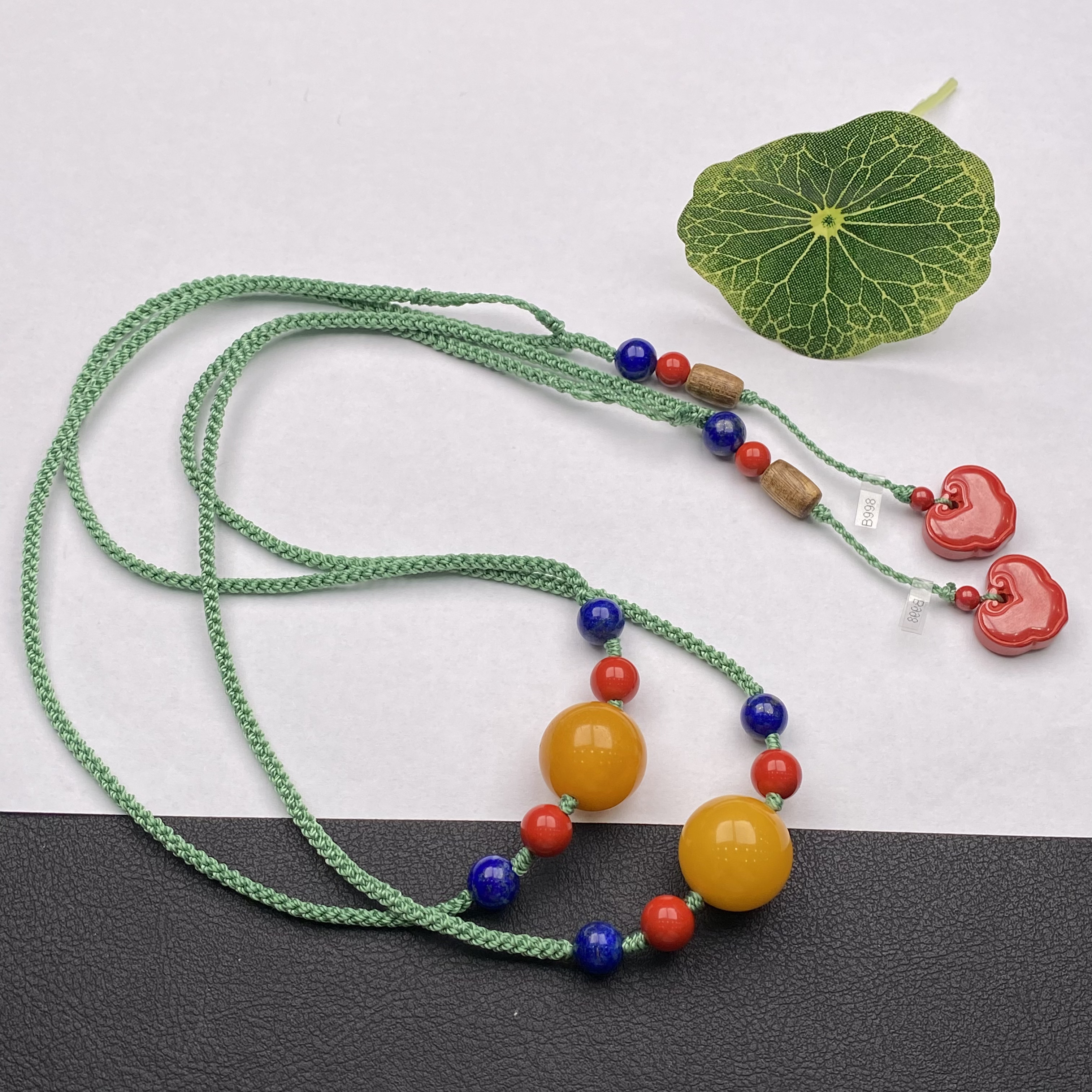 含辰砂工艺品【翠中翠】朱砂DIY设计款套绳（多样性发其一）