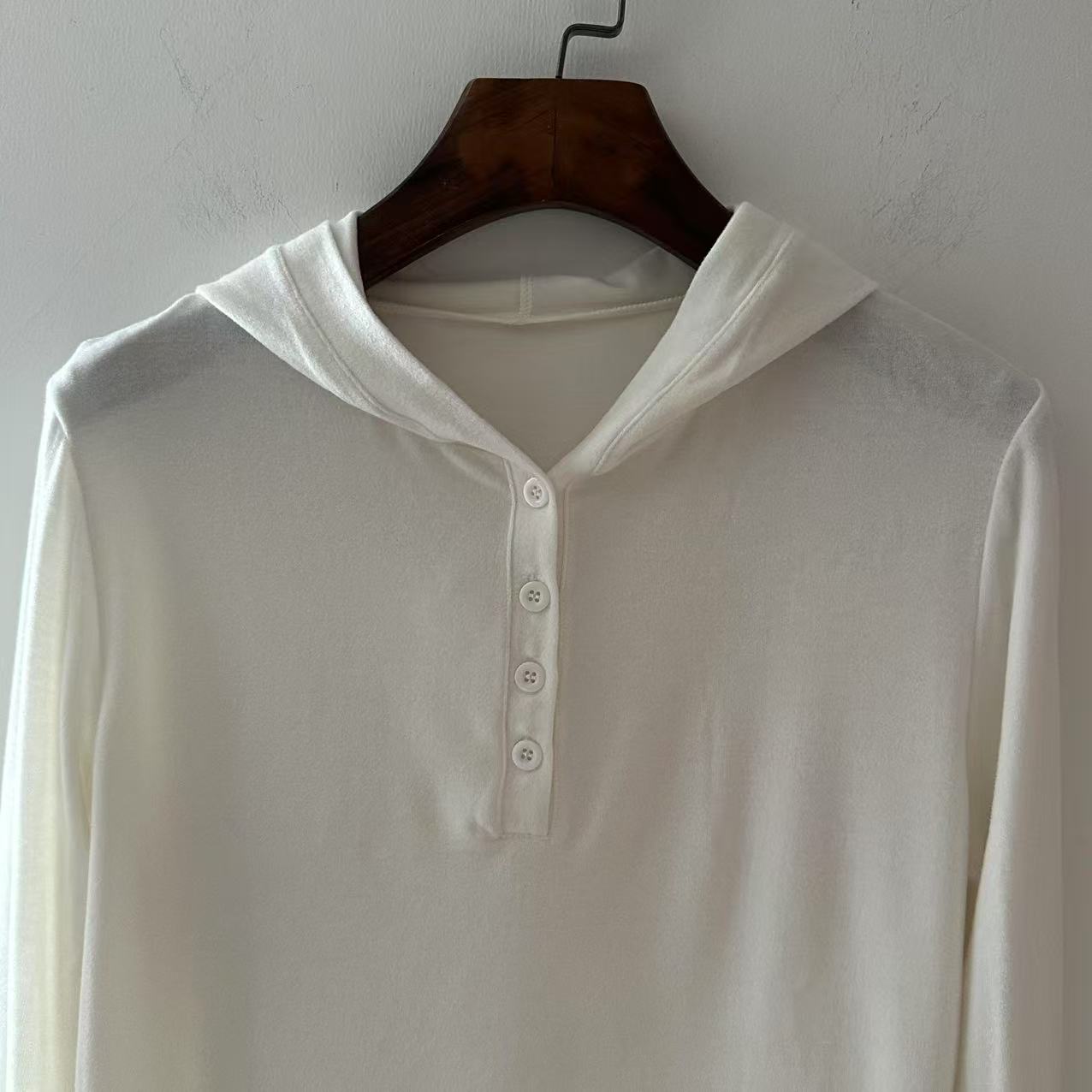 带帽休闲长袖T恤春季新品时尚简约套头