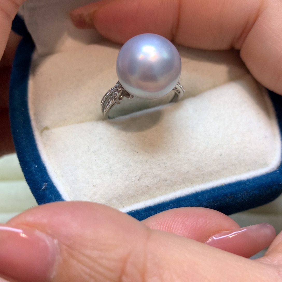 海水珍珠戒指14K金镶嵌
