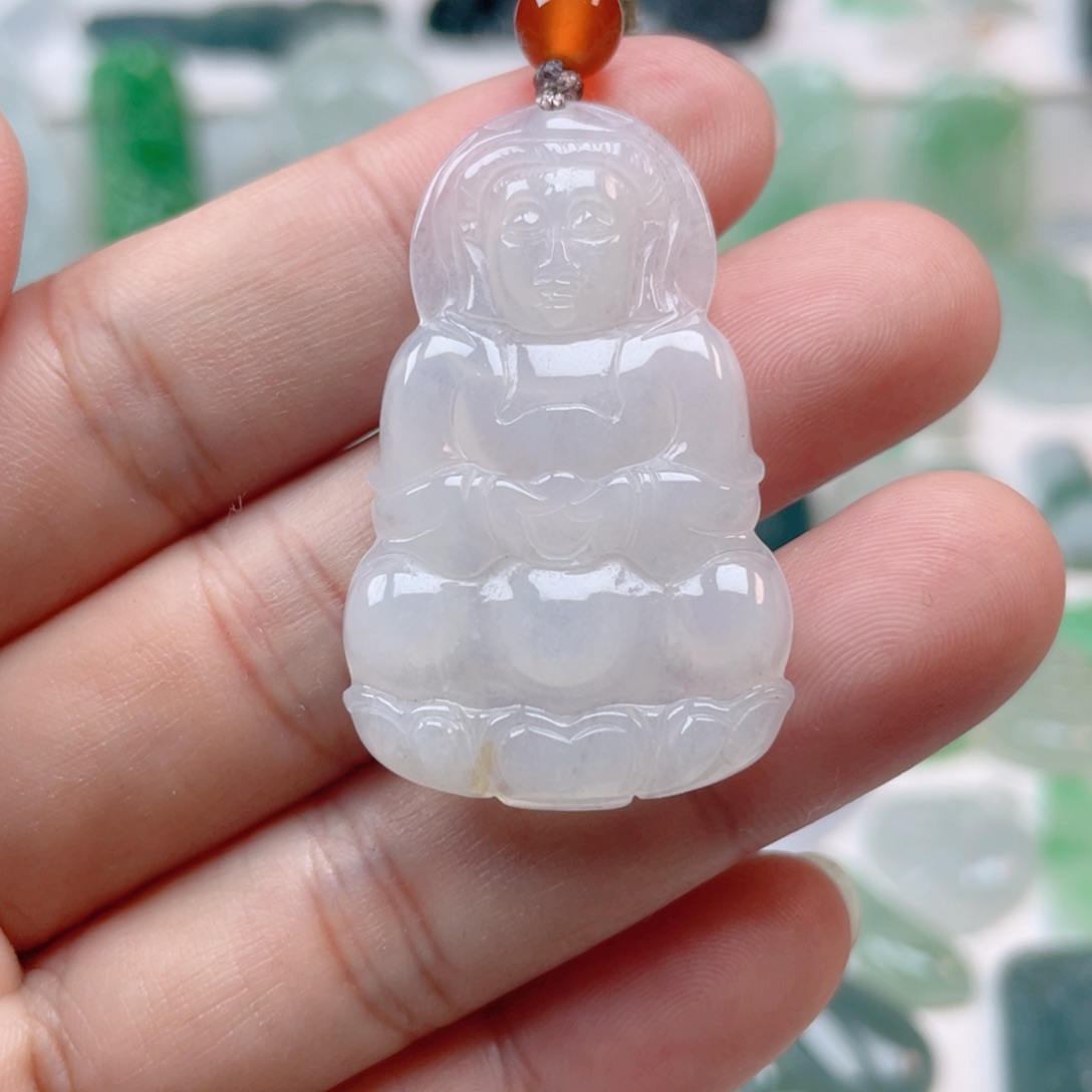 翡翠颈饰未镶嵌观音