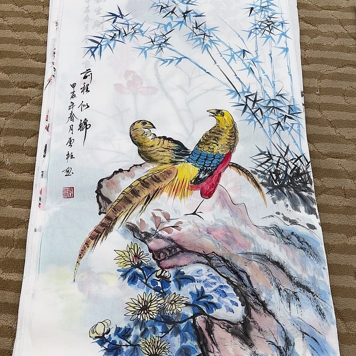 国画花鸟的翅膀和羽毛100.50