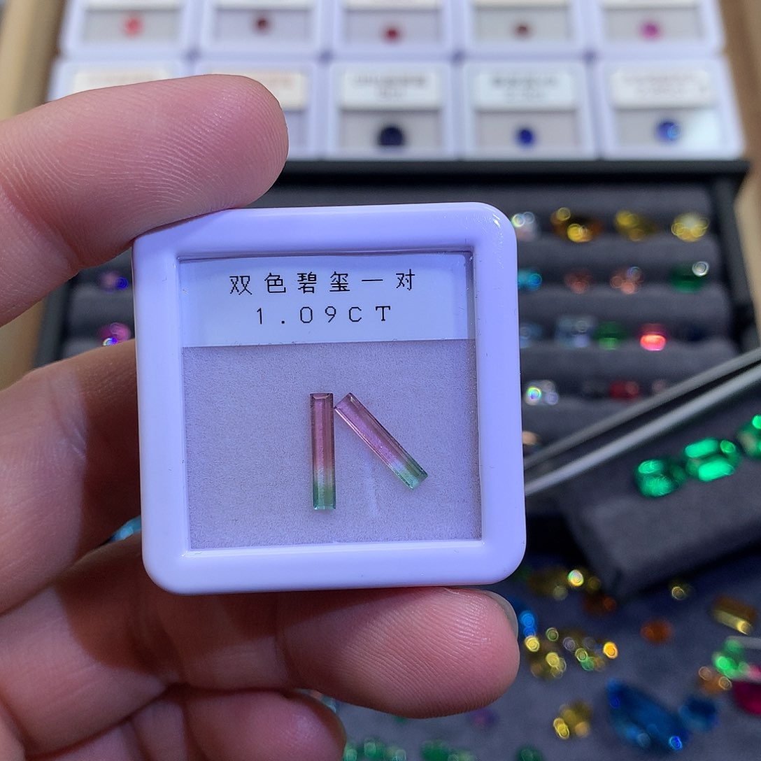 西瓜碧玺珠宝奇石未镶嵌