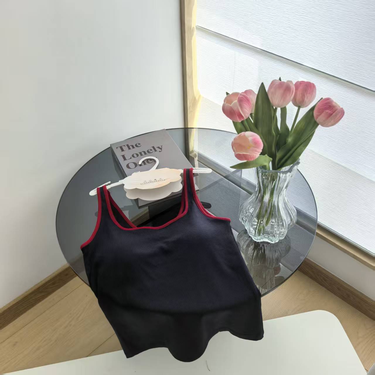 G3735休闲圆领无袖撞色叠穿百搭背心