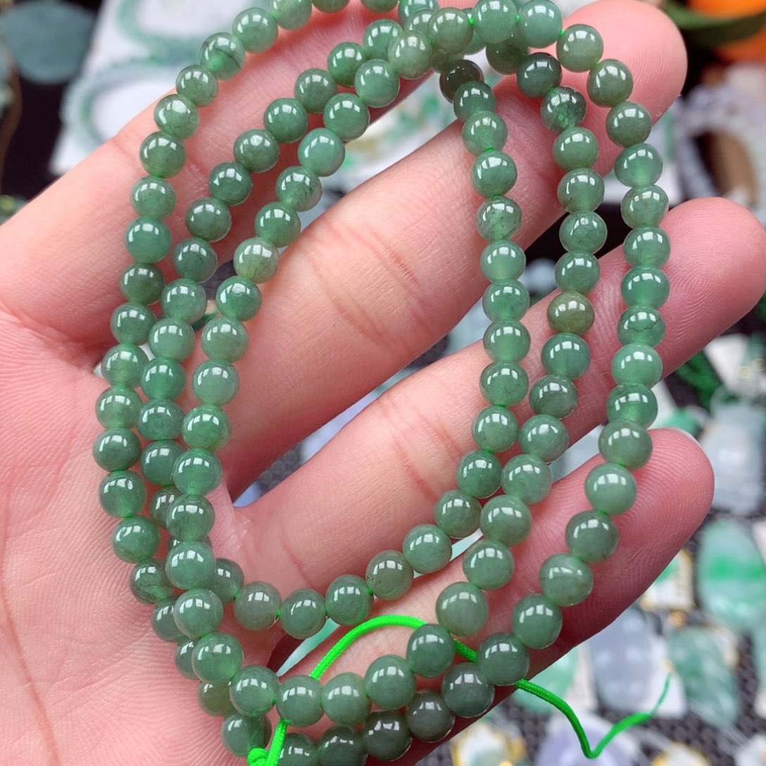 翡翠手链未镶嵌翡翠珠链