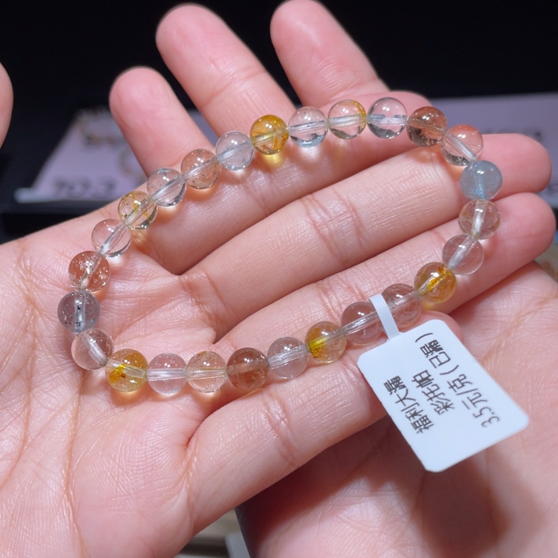 水晶手链未镶嵌99号多样性发货一F 7mm