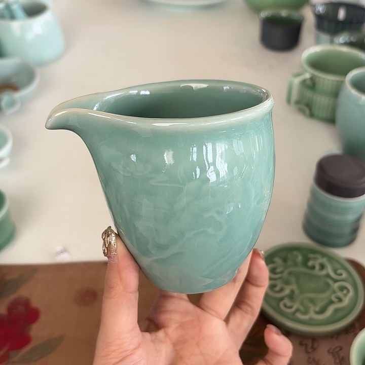 龙泉云间青瓷小米茶器