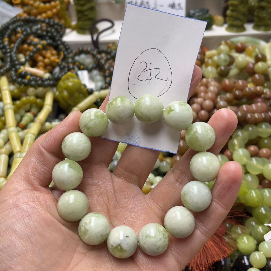 蛇纹石玉手链未镶嵌