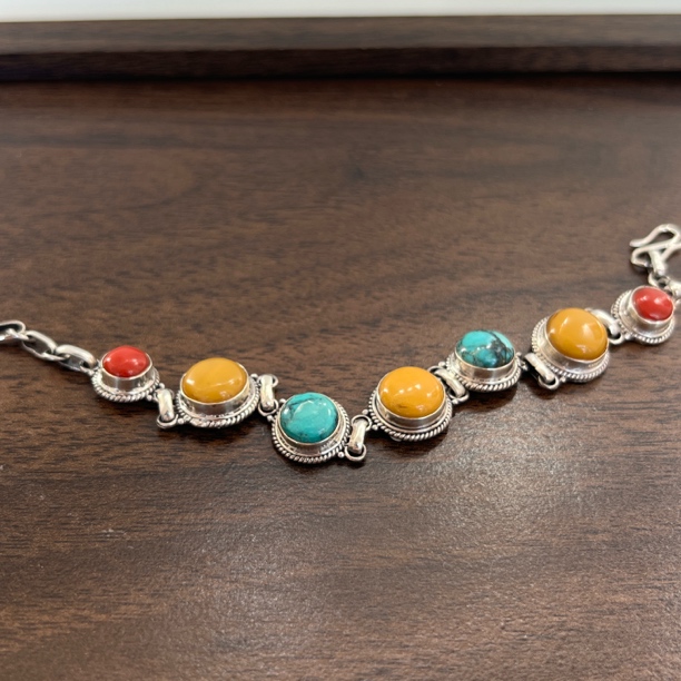 925银手链 纯银旭日手链小众手镯蒙古民族风纯手工本年礼物450